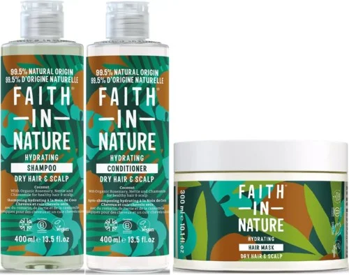 Faith In Nature Bundle Coconut Shampoo 400 ml & Conditioner 400 ml & Hair Mask 300 ml v:8666139