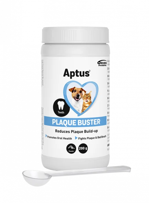 Aptus Plaque Buster Tannpulver 200 g – tannpleie til hund og katt v:9712458 Aptus Plaque Buster Tannpulver 200 g – tannpleie til hund og katt v:9712458