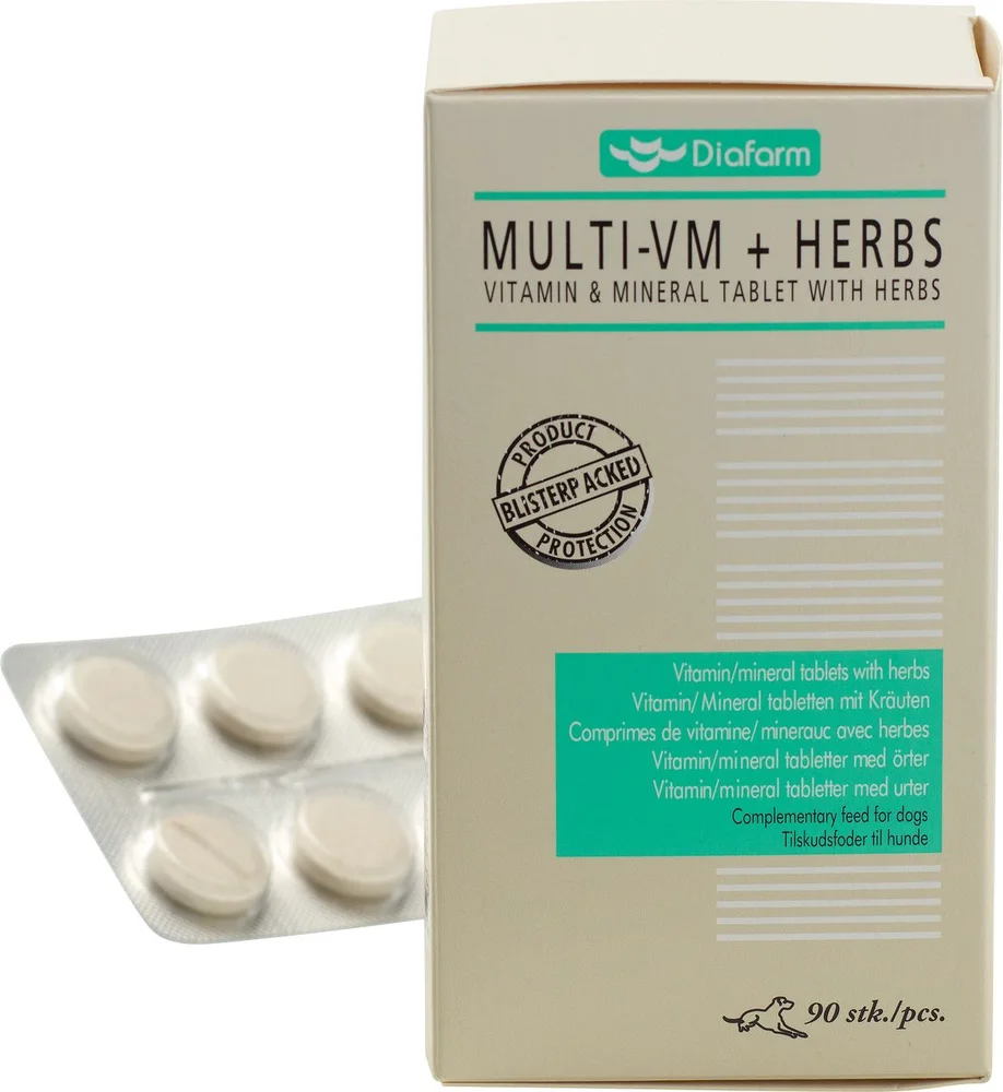 Diafarm Vitamin + Mineraltabletter med urter – 90 stk v:6487027 Diafarm Vitamin + Mineraltabletter med urter – 90 stk v:6487027