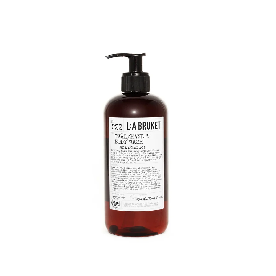 222 Hand & Body Wash Spruce 450 ml – L:A BRUKET v:5327634 222 Hand & Body Wash Spruce 450 ml – L:A BRUKET v:5327634