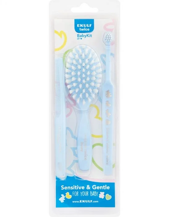 Ekulf Twice Baby Kit tann- og hårbørste 1 sett v:4439756