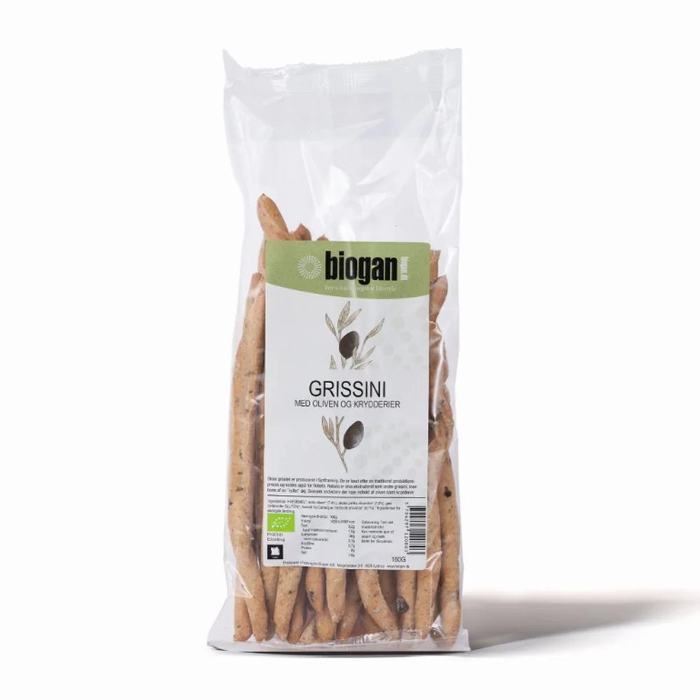 Biogan Grissini m. Oliven og Herbs de Provance Ø – 160 g. v:7810665