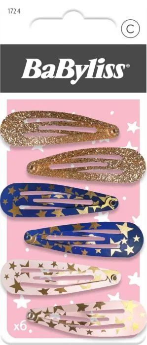 BaByliss KIDS hårspenner stars/glitter 6 stk v:4724684 BaByliss KIDS hårspenner stars/glitter 6 stk v:4724684