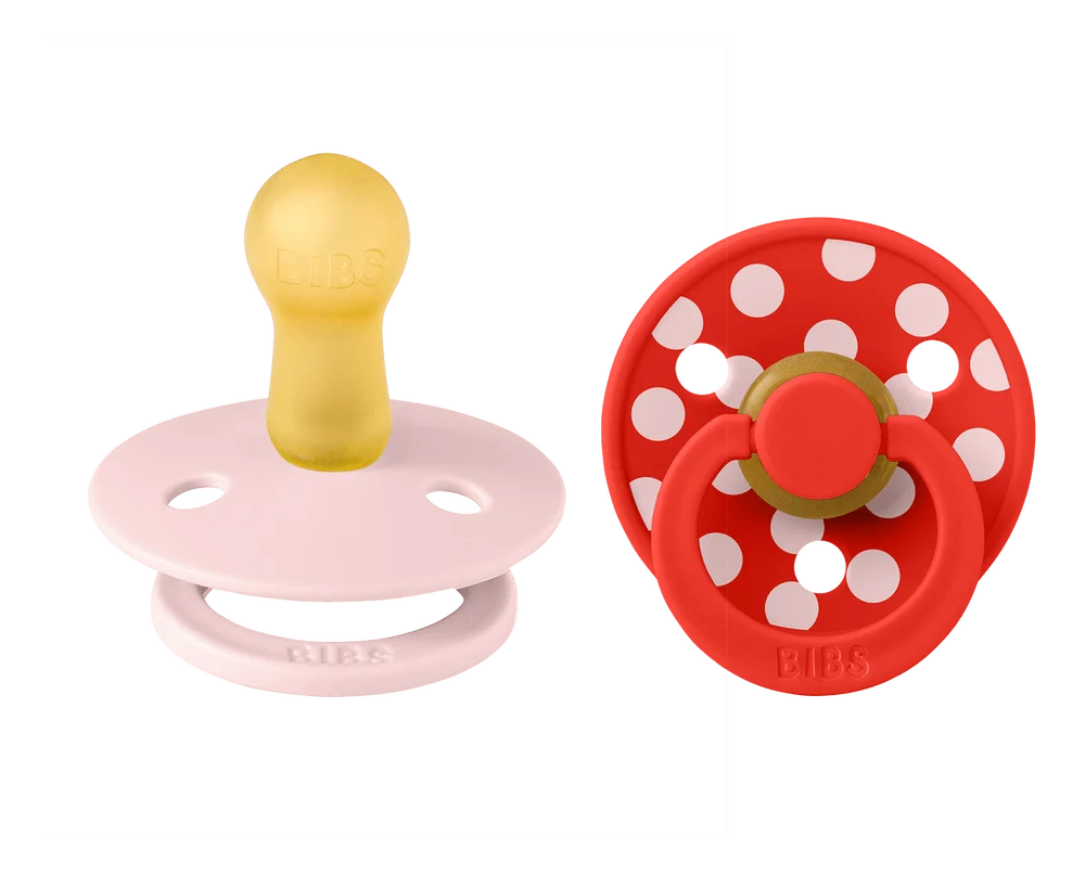 BIBS Pacifier Studio Colour Latex Polka Str. 2 Blossom/Candy Apple – 2 stk. v:2500599 BIBS Pacifier Studio Colour Latex Polka Str. 2 Blossom/Candy Apple – 2 stk. v:2500599