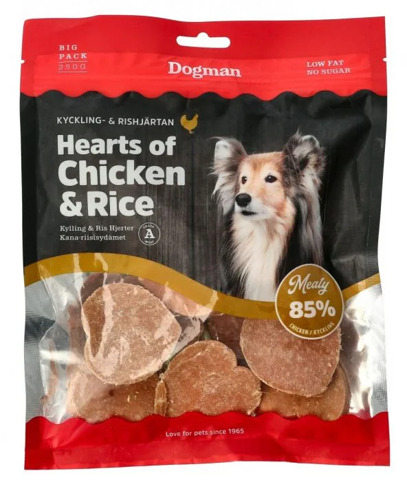 Dogman Hearts of Chicken & Rice 250g v:7300246 Dogman Hearts of Chicken & Rice 250g v:7300246