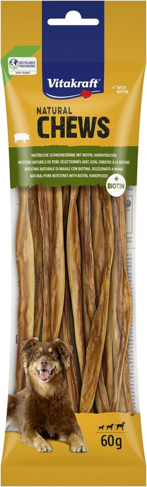 Vitakraft NATURAL CHEWS Hundespaghetti med biotin, tørket - 60 g. v:9543985