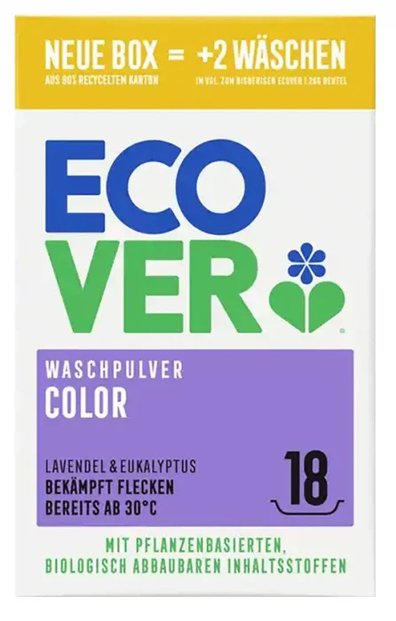 Ecover Tøyvaskepulver Farge Lavendel & Eukalyptus 1,35 kg v:7326433 Ecover Tøyvaskepulver Farge Lavendel & Eukalyptus 1,35 kg v:7326433