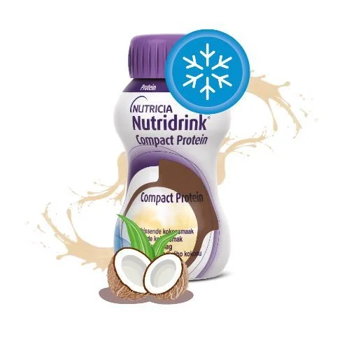 Nutridrink Compact Protein næringsdrikk kjølende kokossmak 4×125 ml v:4267288 Nutridrink Compact Protein næringsdrikk kjølende kokossmak 4×125 ml v:4267288