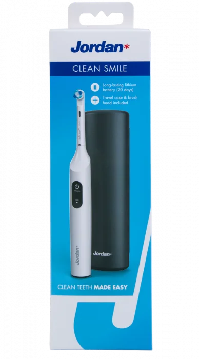 Jordan Clean Smile elektrisk tannbørste mørke grå 1 stk v:6335699 Jordan Clean Smile elektrisk tannbørste mørke grå 1 stk v:6335699