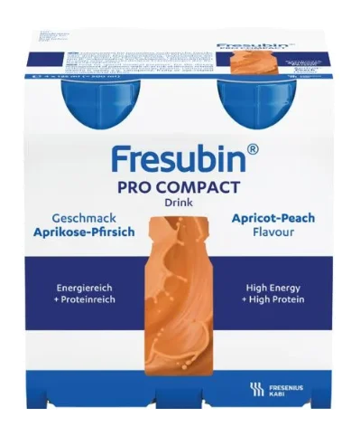 Fresubin Pro Compact Drink næringsdrikk aprikos/fersken 4×125 ml v:7923372 Fresubin Pro Compact Drink næringsdrikk aprikos/fersken 4×125 ml v:7923372