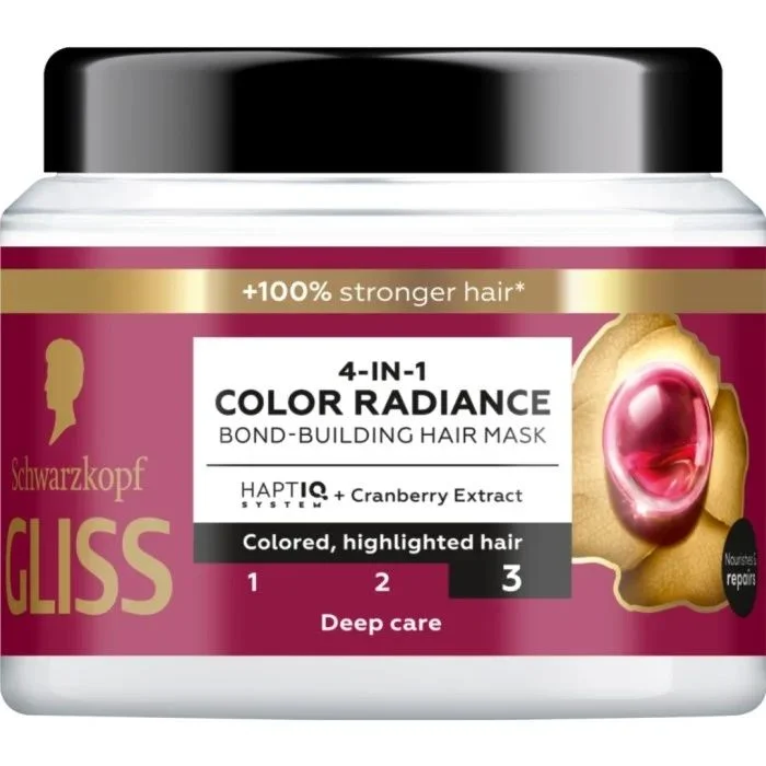 Schwarzkopf Gliss 4-In-1 Color Radiance Bond-Building Hair Mask 400 ml v:3895355 Schwarzkopf Gliss 4-In-1 Color Radiance Bond-Building Hair Mask 400 ml v:3895355
