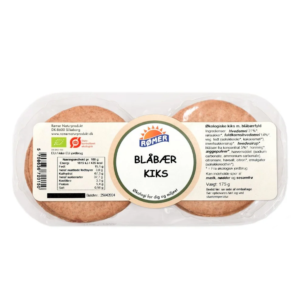 Rømer Kjeks m/blåbærfyll Økologisk – 175 g v:9816242 Rømer Kjeks m/blåbærfyll Økologisk – 175 g v:9816242