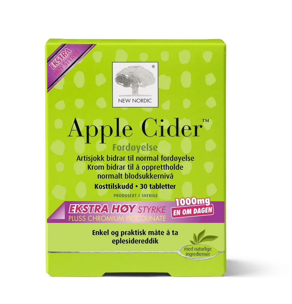 New Nordic Apple Cider Ekstra høy styrke – 30 tabl. v:9695878 New Nordic Apple Cider Ekstra høy styrke – 30 tabl. v:9695878