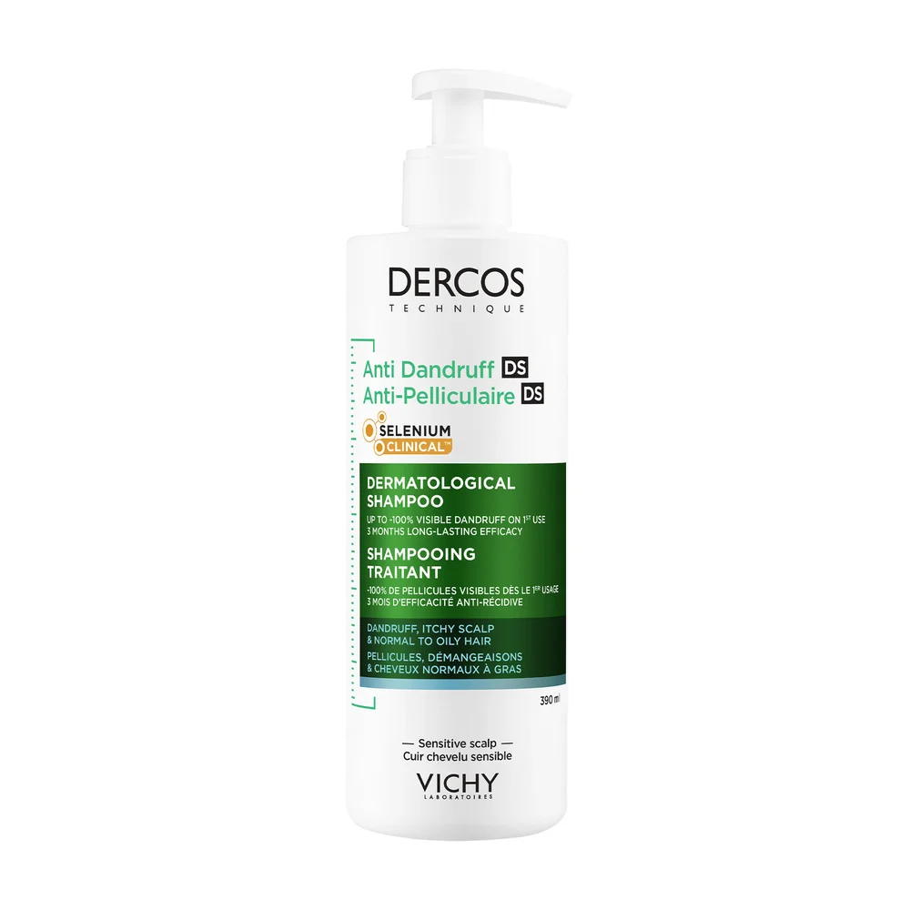 Dercos Anti-Dandruff Shampoo For Normal To Oily Hair 390 ml - Vichy v:1982094