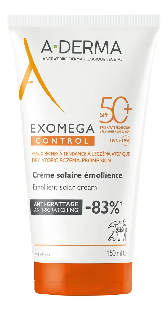 A-DERMA Exomega Control Emollient Solar Cream SPF50+ – 150 ml. v:7844977 A-DERMA Exomega Control Emollient Solar Cream SPF50+ – 150 ml. v:7844977