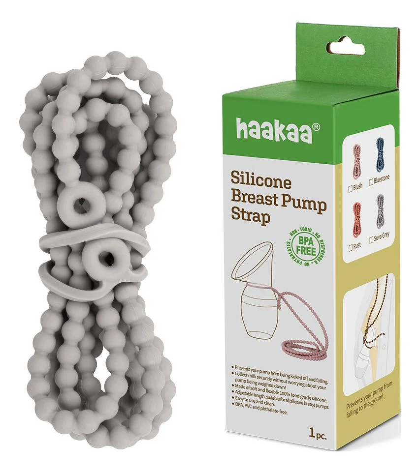 Haakaa Silicone Breast Pump Strap – Suva Grey – 1 stk. v:2785883 Haakaa Silicone Breast Pump Strap – Suva Grey – 1 stk. v:2785883
