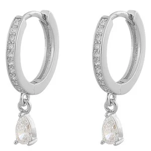 Snö of Sweden Camille Drop Ring Earring Silver/Clear 14,5 mm v:4413093 Snö of Sweden Camille Drop Ring Earring Silver/Clear 14,5 mm v:4413093
