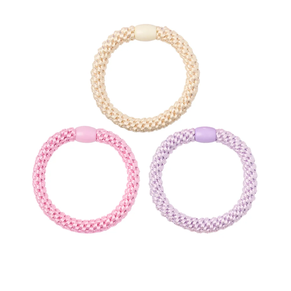 Woven Hair Ties 3-pack Pastel Beauty v:3864708