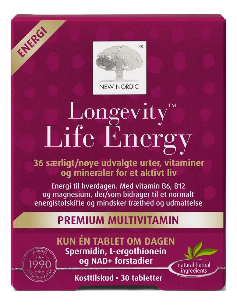 New Nordic Longevity™ Life Energy – 30 tabl. v:7374299
