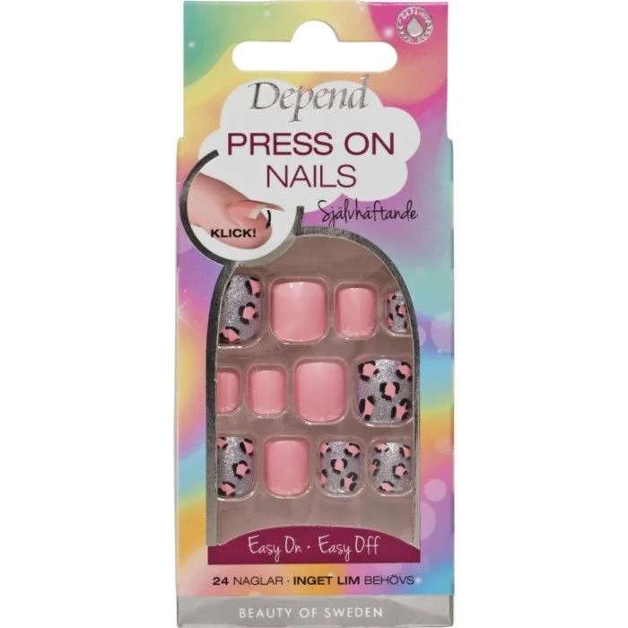 Depend Press On Nails Pink Leopard v:7773003 Depend Press On Nails Pink Leopard v:7773003