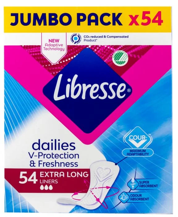 Libresse Truseinnlegg Extra Long 54stk v:8812168 Libresse Truseinnlegg Extra Long 54stk v:8812168