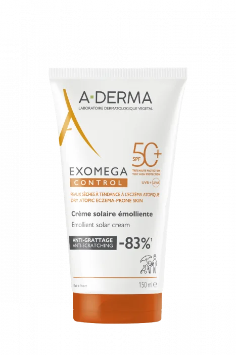 A-DERMA Exomega CONTROL SPF50+ solkrem 150 ml v:2656984 A-DERMA Exomega CONTROL SPF50+ solkrem 150 ml v:2656984