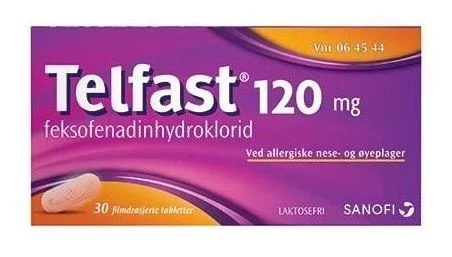Telfast 120 mg tabletter 30 stk v:8000417 Telfast 120 mg tabletter 30 stk v:8000417