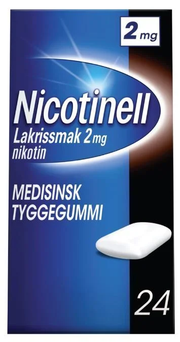 Nicotinell tyggegum 2mg lakris – 24 stk. v:4625438 Nicotinell tyggegum 2mg lakris – 24 stk. v:4625438