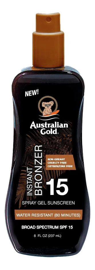 Australian Gold Sunscreen Spray Gel with bronzer SPF15 – 237 ml. v:2211279