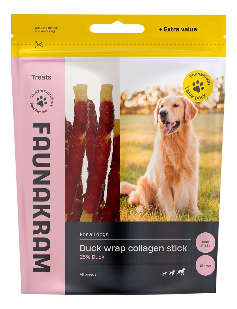 Faunakram kollagenpinner med and, valuepack - 300 g. v:8287220