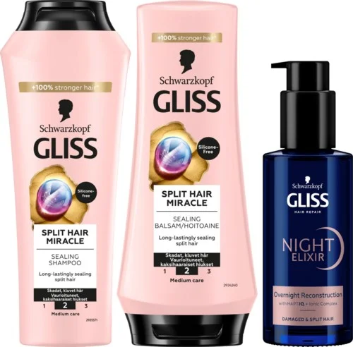Schwarzkopf Gliss Split Hair Miracle Bundle Shampoo 250 ml & Conditioner 200 ml & Elixir 100 ml v:2615284