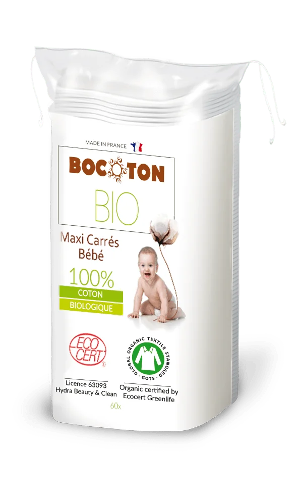 Bocoton Bio bomull baby pads, økologisk - 60 stk v:1498136