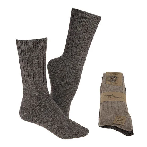 Alpakka Ullsokker Brun & Beige Tynne 2-pk | Str. 43/46 v:1762574 Alpakka Ullsokker Brun & Beige Tynne 2-pk | Str. 43/46 v:1762574