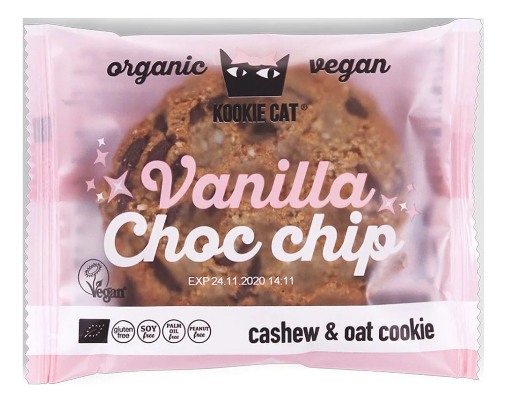 Kookie Cat Vanilla choc chip Ø – 50 g v:6969963 Kookie Cat Vanilla choc chip Ø – 50 g v:6969963