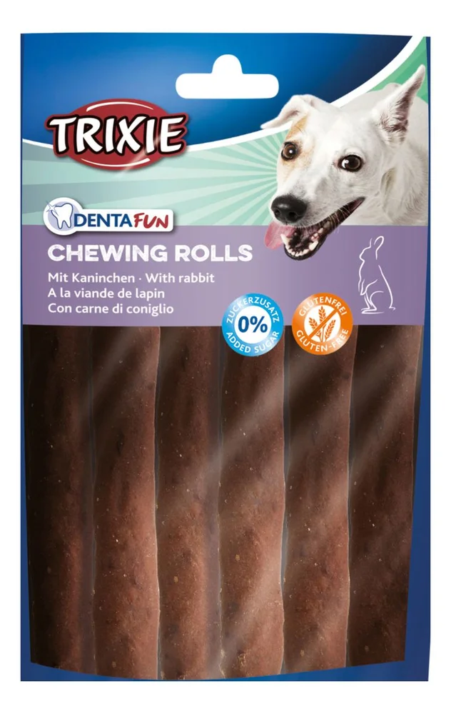 Trixie Denta Fun tyggerull med kanin, 12 cm. – 6 stk v:5809209 Trixie Denta Fun tyggerull med kanin, 12 cm. – 6 stk v:5809209