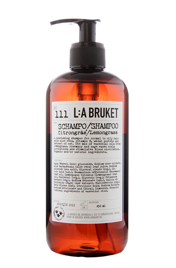 111 Shampoo Lemongrass 450 ml – L:A BRUKET v:1049575 111 Shampoo Lemongrass 450 ml – L:A BRUKET v:1049575