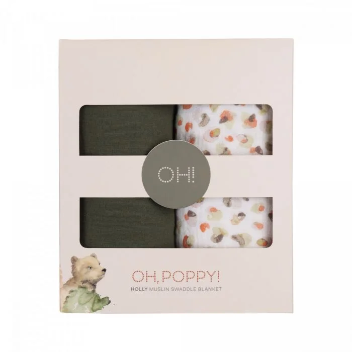 Oh Poppy svøpeteppe baby musselin 2-pk v:2353287