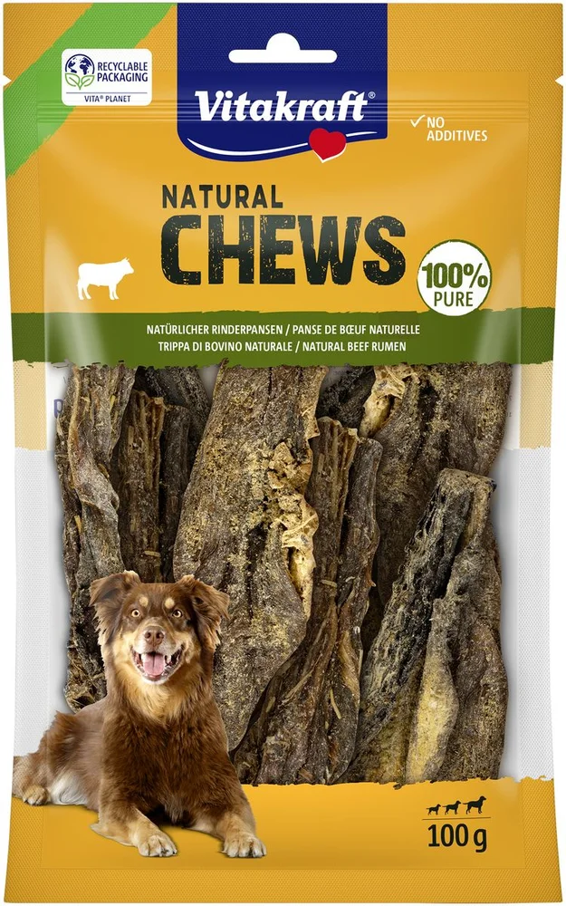 Vitakraft NATURAL CHEWS oksetalg tørket – 100 g. v:7737954 Vitakraft NATURAL CHEWS oksetalg tørket – 100 g. v:7737954