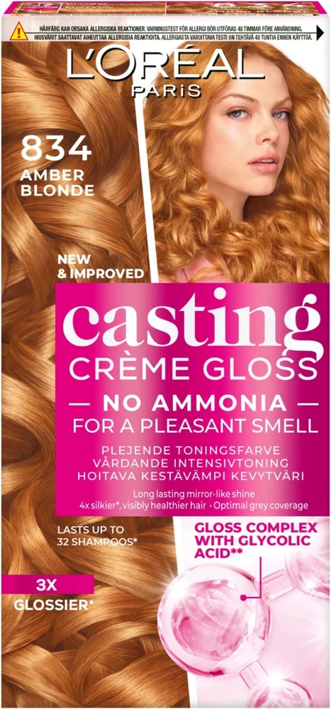 Loreal Paris Casting Crème Gloss 834 Amber Blonde v:9079541 Loreal Paris Casting Crème Gloss 834 Amber Blonde v:9079541