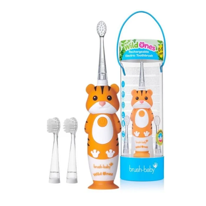 Brush Baby Wildones Tiger – Elektrisk tannbørste til barn v:5498299 Brush Baby Wildones Tiger – Elektrisk tannbørste til barn v:5498299