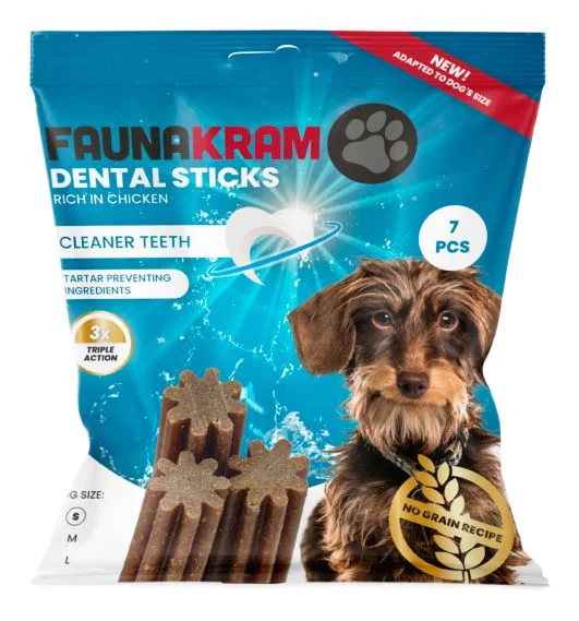 Faunakram dental sticks, kornfri str. S – 110 g. v:6136006 Faunakram dental sticks, kornfri str. S – 110 g. v:6136006