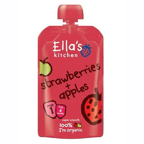 Ella’s Kitchen Jordbær & Eple Ø – 120 g v:4792778 Ella’s Kitchen Jordbær & Eple Ø – 120 g v:4792778