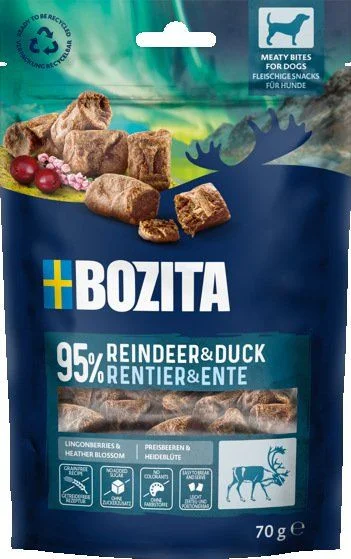 Bozita Snacks Meaty Bites Reinsdyr & And 70 g v:2533724