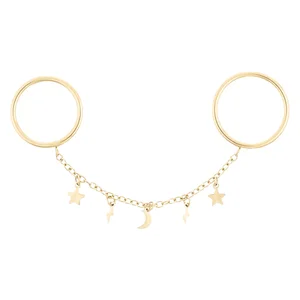 DARK Charm Double Ring 2-4 Gold v:7261432 DARK Charm Double Ring 2-4 Gold v:7261432