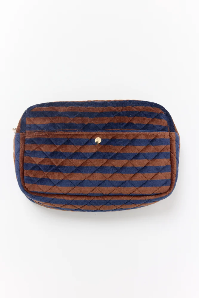 Beauty Bag Large Blues & Stripe Large - Fan Palm v:3999020