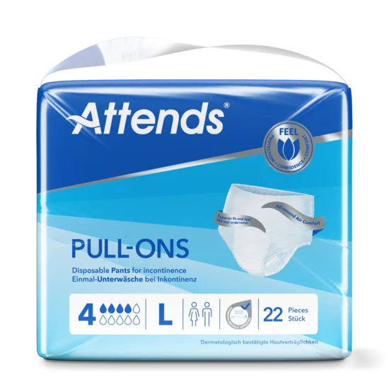 Attends Pull-Ons 4 bleiebukse str L 22 stk v:1779543 Attends Pull-Ons 4 bleiebukse str L 22 stk v:1779543