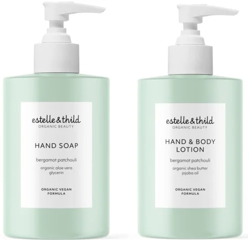 Estelle&Thild Organic Beauty Bergamot & Patchouli Hand Soap 250 ml & Hand & Body Lotion 250 ml v:5733747