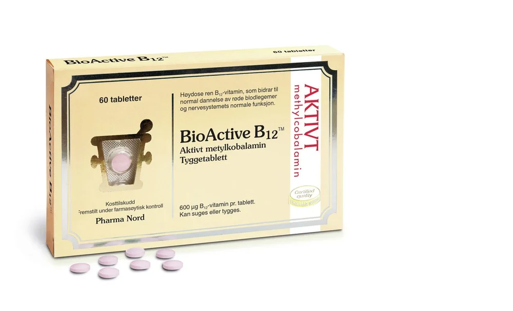 Pharma Nord BioActive B12 – 60 tyggetabl. v:9811308 Pharma Nord BioActive B12 – 60 tyggetabl. v:9811308
