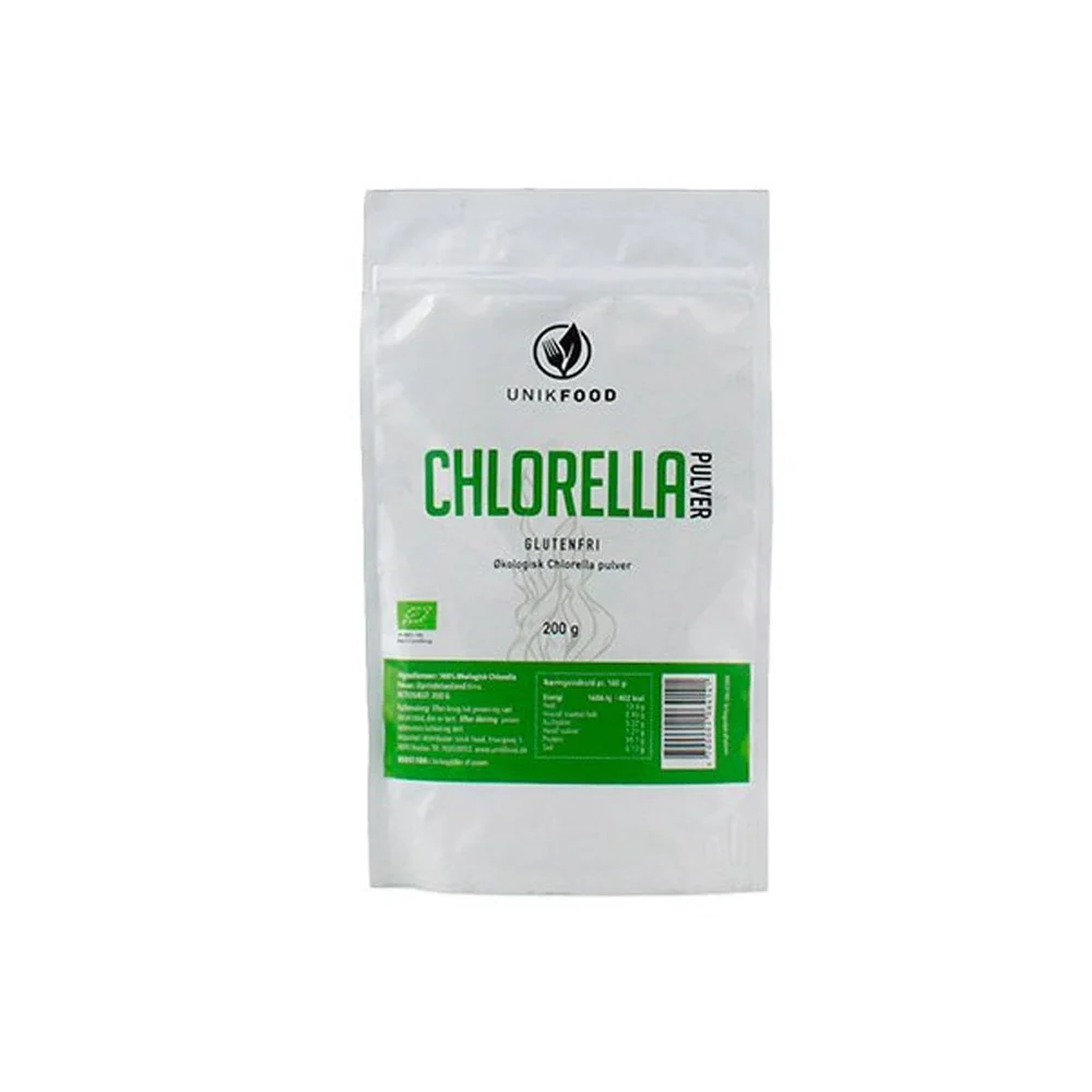 Unik food Chlorella pulver Ø – 200 g v:7898750 Unik food Chlorella pulver Ø – 200 g v:7898750