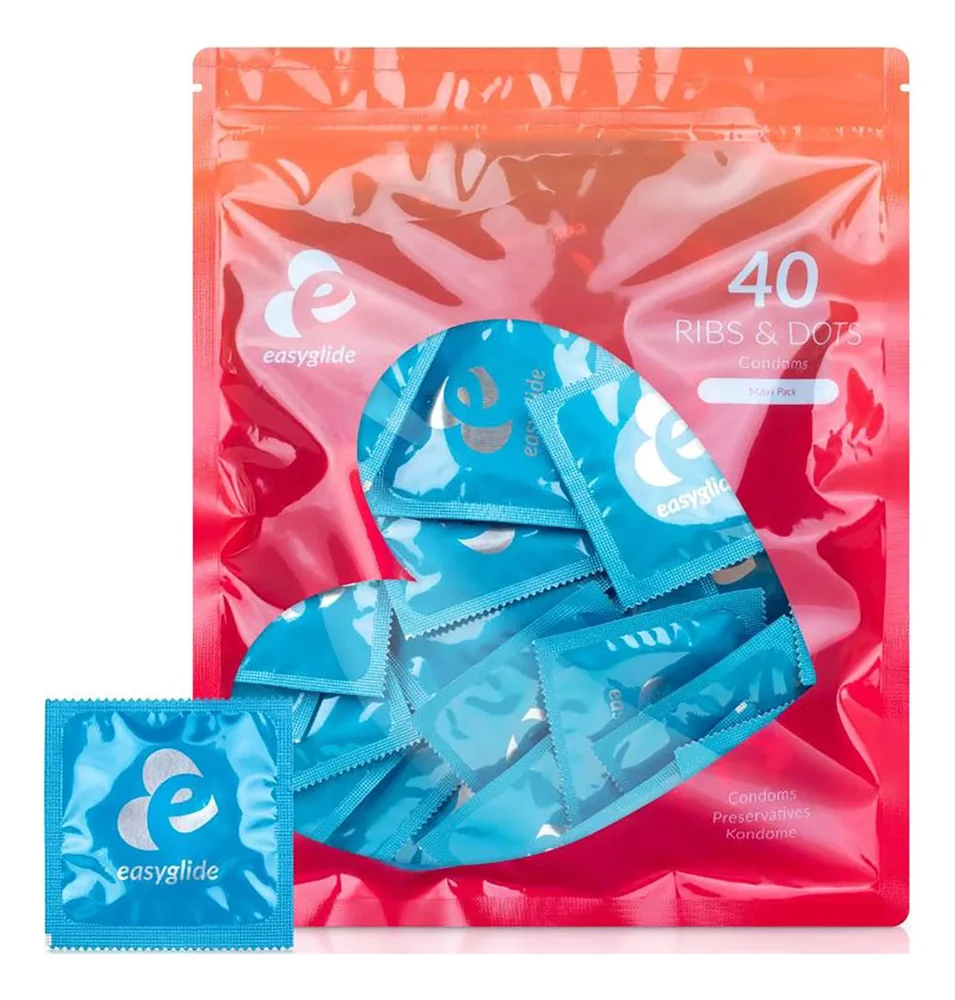 EasyGlide Ribs and Dots kondomer – 40 stk. v:8916918 EasyGlide Ribs and Dots kondomer – 40 stk. v:8916918
